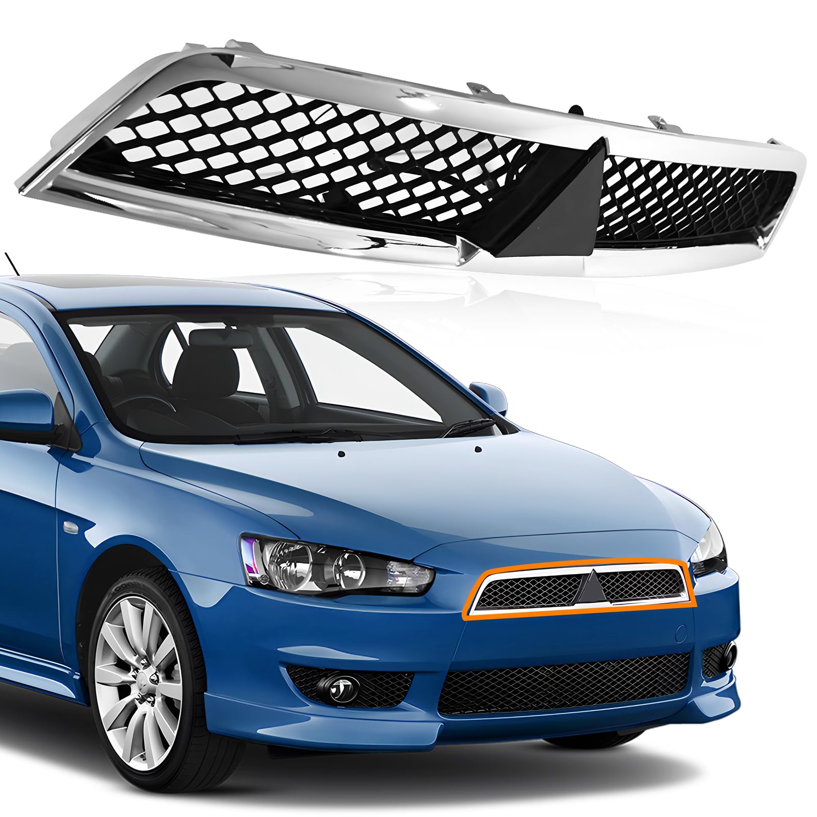 Amazon.com: CarPartsDepot New Front Black Grille Grill Replacement